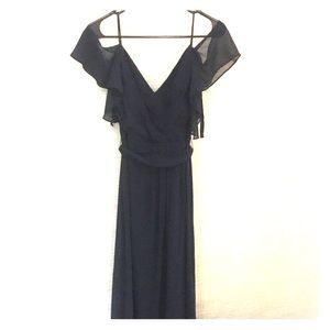Bill levkoff navy off the shoulder dress
